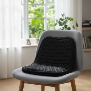 เบาะนวดผ้าสีดำสำหรับรองรับเก้าอี้ บุนวมอย่างสบาย - Product Image 3