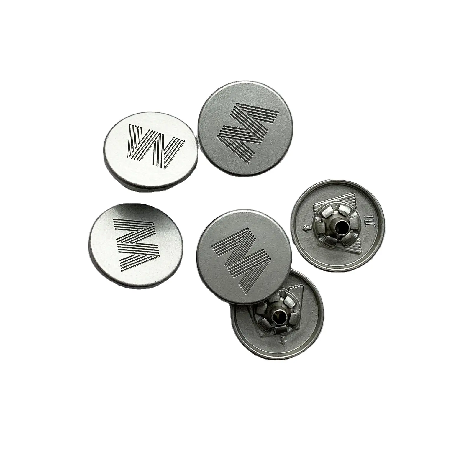 Wholesale embossed Fashion Custom design logo decorative covers push metal snap button