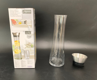 Grand pichet en verre froid fabricant Carafe avec couvercle bec verseur pour thé chaud et froid jus de café pichet à eau en verre avec couvercle