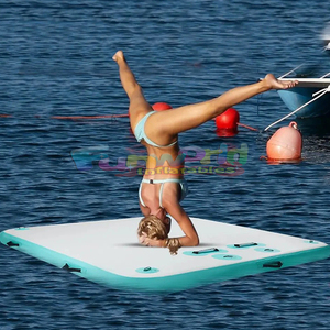 Isla flotante al aire libre gran verano ocio muelle flotante plataforma muelle inflable para mar lago piscina - Product Image 4
