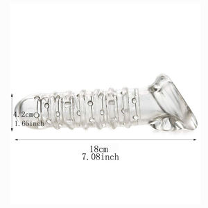 TPE maschio adulto giocattoli sessuali tempo di ritardo pene anelli di ritardo tempo Extender tempo, trasparente TPE Gay divertente pene anello - Product Image 5