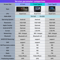 Autoradio Android 6,9 pouces 7 pouces 1 Din, système audio de voiture, écran tactile rétractable, autoradio MP5, lecteur multimédia DVD
