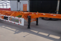 Semi-remorque porte-conteneurs squelette 3 essieux 40 pieds en acier – Prix usine