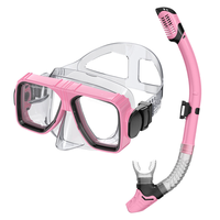 Masque de plongée de haute qualité pour adultes, étanche, à double lentille, en gel de silice liquide, verre trempé, pour sports nautiques, natation et plongée avec tuba