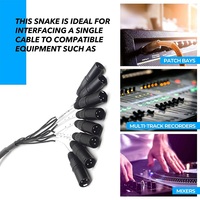 Câble modulaire d'interface de baie de raccordement XLR mâle 8 canaux pour haut-parleurs audio DB25