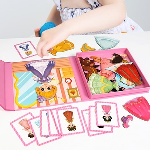 Autocollants magnétiques transfrontaliers pour habillage de personnages, jouet DIY à visages interchangeables pour enfants de 3 à 6 ans, boîte de puzzle magnétique éducative précoce - Product Image 4