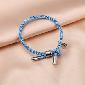 Vòng Tay Thời Trang Châu Âu Có Dây Bện Trang Sức Yoga Hạt Chiếu Vòng Tay Có Thể Điều Chỉnh Cho Nam - Product Image 4