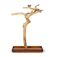 Perchoir pour oiseaux en bois de café écologique, support artisanal pour perroquets pour le jeu, l'entraînement et l'exposition, accessoires pour animaux de compagnie, fournitures pour animaux de compagnie en gros