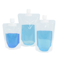 Sacs à Bec Verseur Transparents en Plastique de Sécurité Alimentaire pour Emballage de Liquides, Soupes, Eaux, Jus de Fruits et Boissons – Pochettes de Recharge