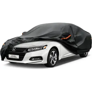 All Weather Waterproof UV Protection Dust Protection PE Black Universal Car Cover