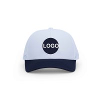 Casquettes de golf personnalisées à 5 panneaux bicolores avec aérations découpées au laser, casquette imperméable avec logo en PVC personnalisé pour hommes, sports de plein air