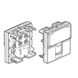 <span class=keywords><strong>Module</strong></span> de prise Keystone RJ11 de type <span class=keywords><strong>Legrand</strong></span> français 45*45 sans outil pour le câblage mural - Product Image 1