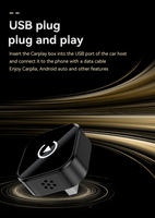 Adaptador de Navegación Qianyao 2 en 1 para CarPlay y Android Auto, USB Portátil, Actualización para Autos con IOS y Android, Convertidor Carplay Dongle