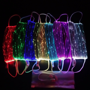 Kanlong fiesta resplandor en el oscuro máscara mascarada luminosa rensable USB de fibra óptica <span class=keywords><strong>cara</strong></span> máscara con luz <span class=keywords><strong>led</strong></span> - Product Image 3