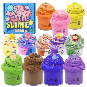 2020 Hot Sale Ice Cream Colorful <b>Magic</b> Changing Fluffy Silk Slime - Product Image 1