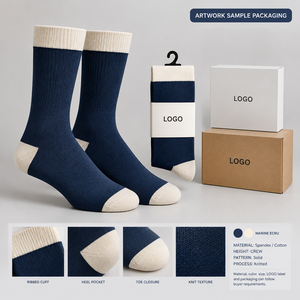 Calzini con Cuscinetto in Spugna di Cotone e Spandex, Colore <span class=keywords><strong>Ecru</strong></span> Marino, con Struttura a Costine sul Tallone e sulla Punta, Produttore di Calzini con Cuscinetto - Product Image 6