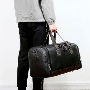 Custom Genuine Leather Travel Weekender <b>Overnight</b> Duffel <b>Bag</b> Gym Sports Tote OEM Leather Duffel <b>Bag</b> for Men - Product Image 5