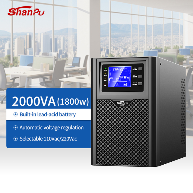 Shanpu 2000VA 1800W Online UPS Pure Sine Wave Single Phase Computer Use 220V Input/Output Power Supply