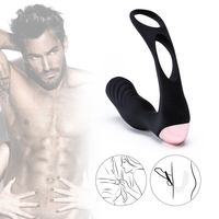 Masseur de prostate à 7 couleurs lumineuses, 10 vitesses de chauffage, télécommande, plug anal, jouet en silicone médical pour hommes gays