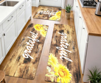 Tapis de sol moderne et minimaliste en mousse PVC, motif floral tournesol et fruits, antidérapant, imperméable, coussiné, pour longues heures debout, anti-fatigue