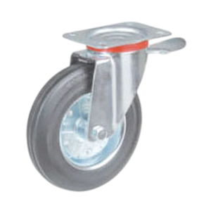 La meilleure qualité caoutchouc + acier roue industrielle robuste avec frein pivotant norme européenne de gros - Product Image 4