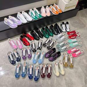 Chaussures de créateur rétro haut de gamme 2026 pour hommes, baskets en cuir véritable, style marche et course, baskets patchwork pour homme - Product Image 1