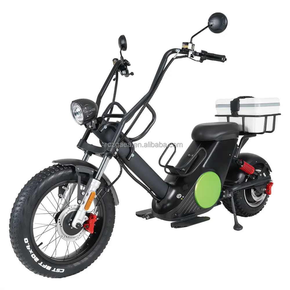 Citycoco scooter elétrico com disco de freio, 2000w/3000w/30ah eec golf bike de 12"