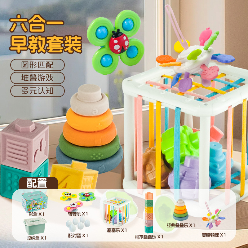 BS-208 [Coffret cadeau de jouets d'éducation précoce 6 en 1 A] Boîte de couleur anglaise