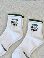 Chaussettes de Pilates brodées tendance 2026, design personnalisé, chaussettes de yoga antidérapantes, chaussettes de reformer mignonnes en gros, poignées pour femmes