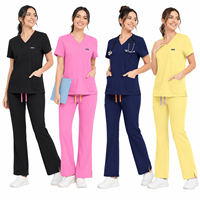 Tenues Médicales Extensibles Haut de Gamme pour Femmes, Uniformes d'Hôpital Personnalisables avec Logo OEM, Blouses Chirurgicales pour Chirurgiens