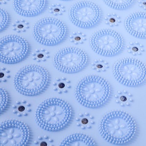 Tapis de bain rond 30/55CM avec trou de drainage, tapis de massage des pieds, tapis de douche doux, tapis de salle de bain antidérapant avec ventouses - Product Image 2