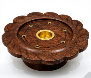 Handcrafted Wooden Incense <b>Stick</b> Holder <b>Flower</b> Shape Decorative Aroma Stand with Multiple <b>Stick</b> Slots for Home Meditation - Product Image 2