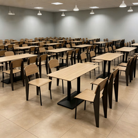 Table et chaises de salle à manger 4 places, design industriel moderne, écologique et durable, livraison directe d'usine