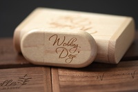 Jaster — clé USB avec boîte en bois personnalisable gratuitement, 4/8/16/32/64/128 go, personnalisation avec LOGO ou photo des cadeaux, 1 unité