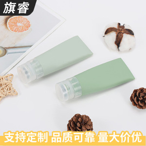 Green Cosmetic Refill Bottle Cylinder Screw Cap Portable For Facial Cleanser And Hand Cream Home Travel Use - Product Image 4