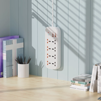 Multifonction Power Extension Desktop Power Strip 4 ports USB 2 Type C Universal Electric Universal Power Strip with Usb Ports