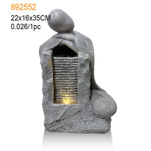 <span class=keywords><strong>Fontaine</strong></span> d'eau en polyrésine <span class=keywords><strong>Bouddha</strong></span>, faite à la main, peinte à la main, avec lumières LED - Product Image 4