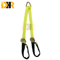 Grosir Pabrik Tali Derek V-Bridle 3" Merk DHR Bahan Polyester/PES dengan Pengait J untuk Mobil Derek, Rollback, Flat Bed, dan Kendaraan Darurat