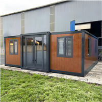 Maison préfabriquée en conteneur extensible de 20 pieds ou 40 pieds, prête à l'emploi, avec cuisine et salle de bain, design moderne, étanche, résistante aux ouragans, de luxe