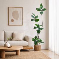 Arbre artificiel en chêne haut de gamme, faux arbre en caoutchouc en pot, idéal pour la décoration intérieure de la maison, du jardin, du bureau ou du centre commercial – Vente directe usine