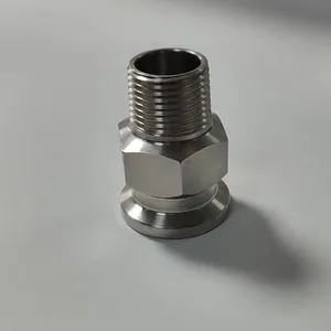 China Supplier Of The Stainless Steel Ferrule Hose Adapter For Small Sizes For Sanitary Pipeline