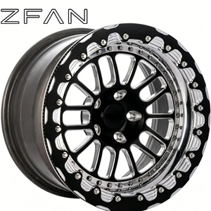 Jantes en alliage forgé ZFAN <span class=keywords><strong>17</strong></span>-24 <span class=keywords><strong>pouces</strong></span> 5x114.3 120 6x139.7 6061-T6 Beadlock tout-terrain 4x4 pour Nissan GTR Camaro Mustang SUV - Product Image 1