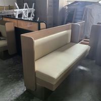 Factory Direct Niedriger Preis Gepolsterte Stand Eck sitze Leder und Holz Schnitts ofa für Restaurants Stand Bank Sitze