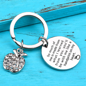 Chi Hang regalo speciale forTeacher <span class=keywords><strong>portachiavi</strong></span> in acciaio inossidabile-strass Apple Tree Charms <span class=keywords><strong>portachiavi</strong></span> accessori per auto <span class=keywords><strong>portachiavi</strong></span> - Product Image 3