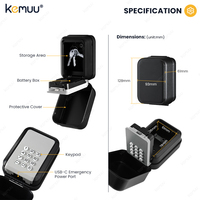 Kemuu Low Price TTlock Waterdichte Cloud SDK Slimme Sleutelkluis met Combinatiepadslot voor Wandmontage