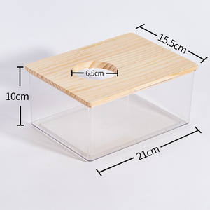 Grande toilette pour hamster transparente 2 en 1, bac à <span class=keywords><strong>sable</strong></span>, plateau d'apprentissage à la propreté pour hamsters syriens/gerbilles/hamsters nains - Product Image 5