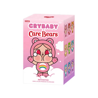 Nouvelle collection 2026 : Pendentif en vinyle et peluche en forme de cœur, série Care Bear, ours qui pleure, authentique Pop Mart, boîte mystère