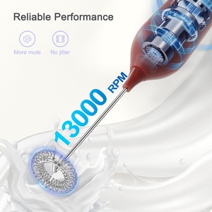 Espumador de leche nano ecológico de plástico recargable, eléctrico de montaje en pared Espumador de café, mezclador de bebidas de mano, fabricante de espuma para café - Product Image 4