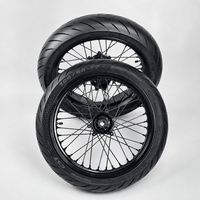 Ensemble de roues complet Ultra Bee 17 pouces, pneus 100/80 130/70-17, rayons en acier au carbone, pièces de moto Supermoto pour la route