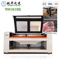 Machine de gravure et de découpe au laser CO2 YH pour acrylique, verre, bois, plastique, caoutchouc - Haute précision, refroidissement par eau, zone de gravure 1600x1000